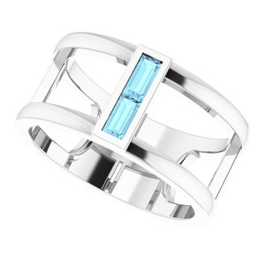 Baguette Negative Space Ring