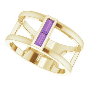Baguette Negative Space Ring