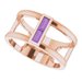 Baguette Negative Space Ring