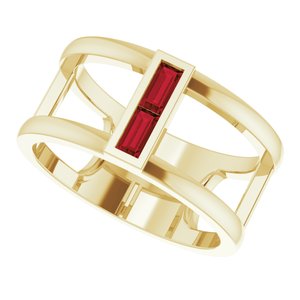 Baguette Negative Space Ring