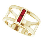 Baguette Negative Space Ring