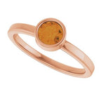 Bezel-Set Solitaire Ring
