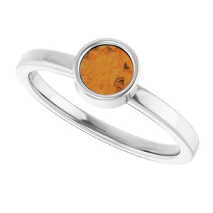 Bezel-Set Solitaire Ring