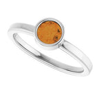 Bezel-Set Solitaire Ring
