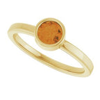 Bezel-Set Solitaire Ring