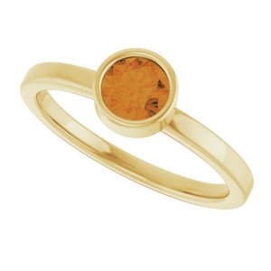 Bezel-Set Solitaire Ring