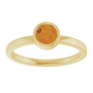 Bezel-Set Solitaire Ring