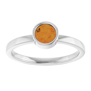 Bezel-Set Solitaire Ring