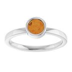 Bezel-Set Solitaire Ring