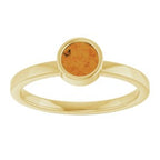 Bezel-Set Solitaire Ring