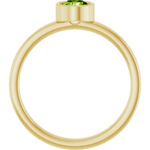 Bezel-Set Solitaire Ring