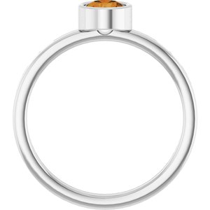 Bezel-Set Solitaire Ring