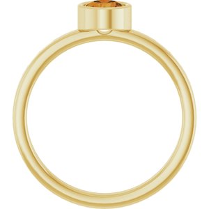 Bezel-Set Solitaire Ring