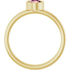 Bezel-Set Solitaire Ring