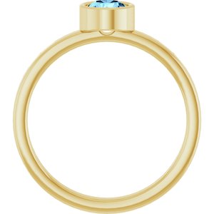 Bezel-Set Solitaire Ring