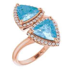 Two-Stone Halo-Style Ring