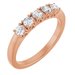 Sculptural Five-Stone Anniversary Band