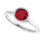 Bezel-Set Solitaire Ring