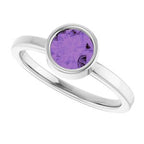 Bezel-Set Solitaire Ring