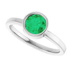 Bezel-Set Solitaire Ring