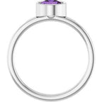 Bezel-Set Solitaire Ring