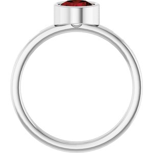 Bezel-Set Solitaire Ring