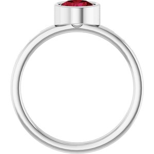Bezel-Set Solitaire Ring