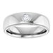Milgrain Stepped-Edge Bezel-Set Solitaire Band