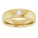 Milgrain Stepped-Edge Bezel-Set Solitaire Band