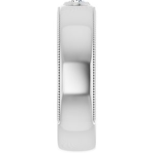 Milgrain Stepped-Edge Bezel-Set Solitaire Band