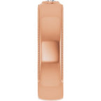 Milgrain Stepped-Edge Bezel-Set Solitaire Band