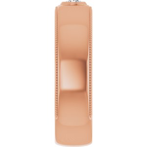 Milgrain Stepped-Edge Bezel-Set Solitaire Band
