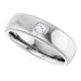 Milgrain Stepped-Edge Bezel-Set Solitaire Band