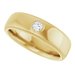 Milgrain Stepped-Edge Bezel-Set Solitaire Band