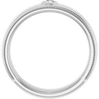 Milgrain Stepped-Edge Bezel-Set Solitaire Band