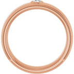 Milgrain Stepped-Edge Bezel-Set Solitaire Band