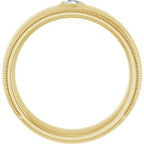 Milgrain Stepped-Edge Bezel-Set Solitaire Band