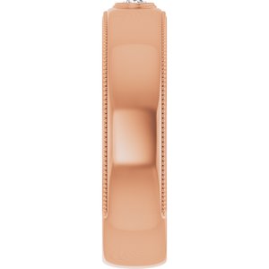 Milgrain Stepped-Edge Bezel-Set Solitaire Band