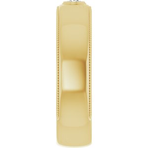 Milgrain Stepped-Edge Bezel-Set Solitaire Band