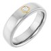 Milgrain Stepped-Edge Bezel-Set Solitaire Band