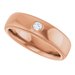 Milgrain Stepped-Edge Bezel-Set Solitaire Band