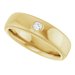 Milgrain Stepped-Edge Bezel-Set Solitaire Band