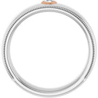 Milgrain Stepped-Edge Bezel-Set Solitaire Band