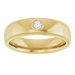 Milgrain Stepped-Edge Bezel-Set Solitaire Band