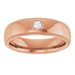 Milgrain Stepped-Edge Bezel-Set Solitaire Band
