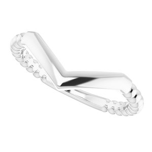 Stackable Beaded V-Ring