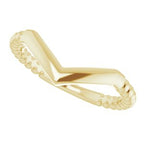 Stackable Beaded V-Ring
