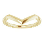 Stackable Beaded V-Ring