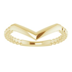 Stackable Beaded V-Ring