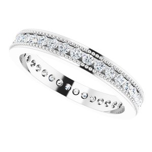 Channel-Set Milgrain Edge Eternity Band